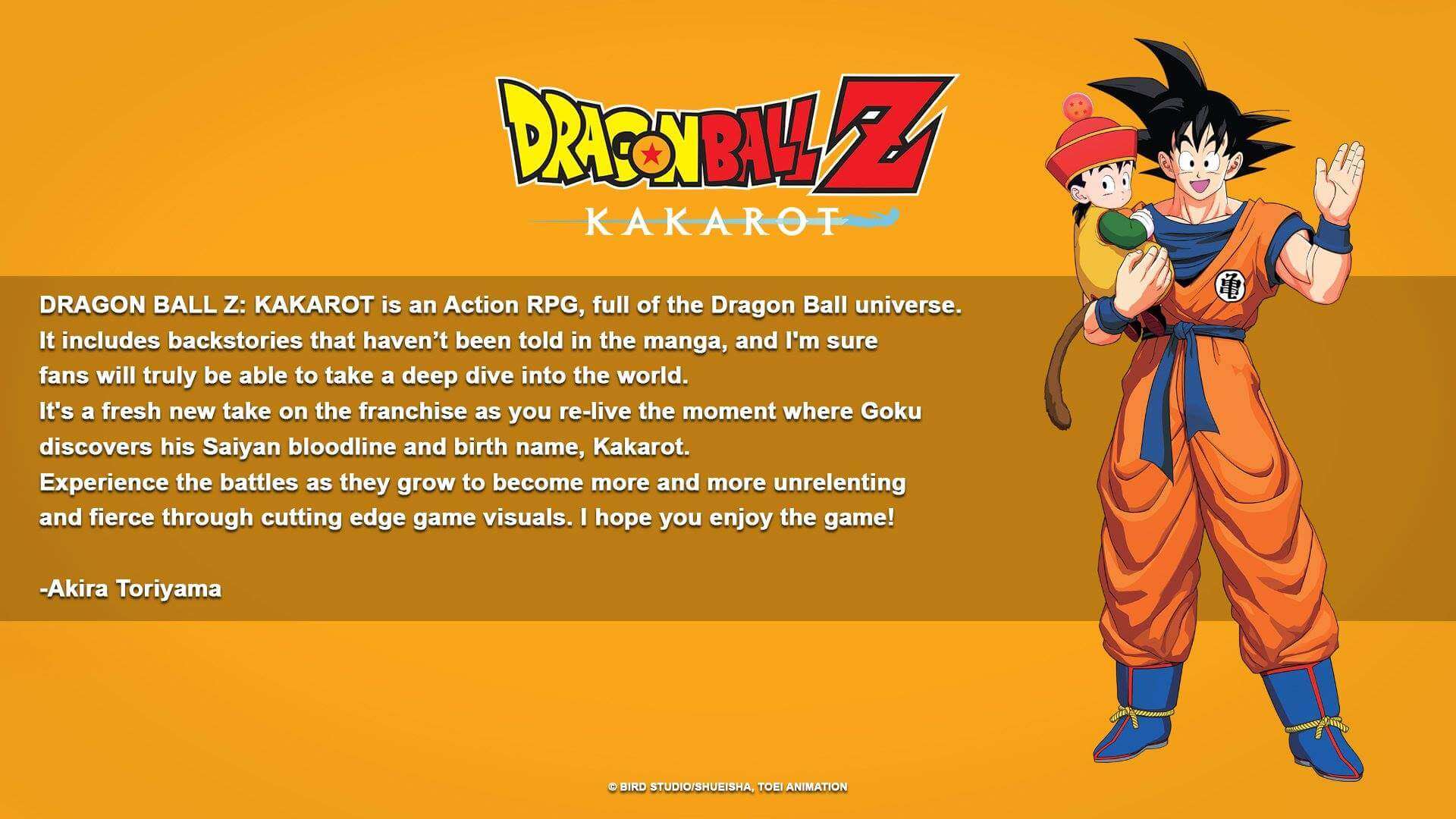 Dragon Ball Z: Kakarot - Toriyama üzenete 1