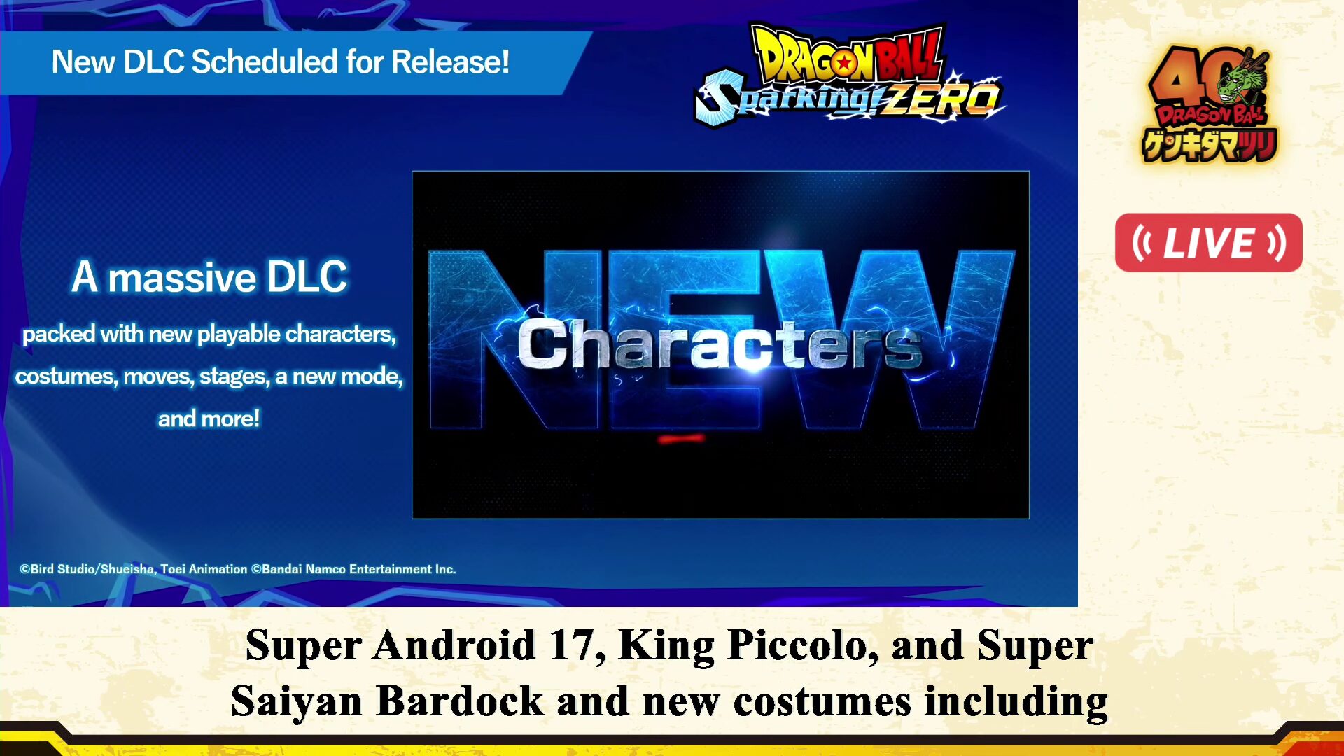 Dragon Ball Sparking! ZERO DLC érkezik új játszható karakterekkel